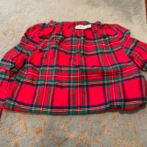 Girls Vineyard vines tartan plaid flannel shirt